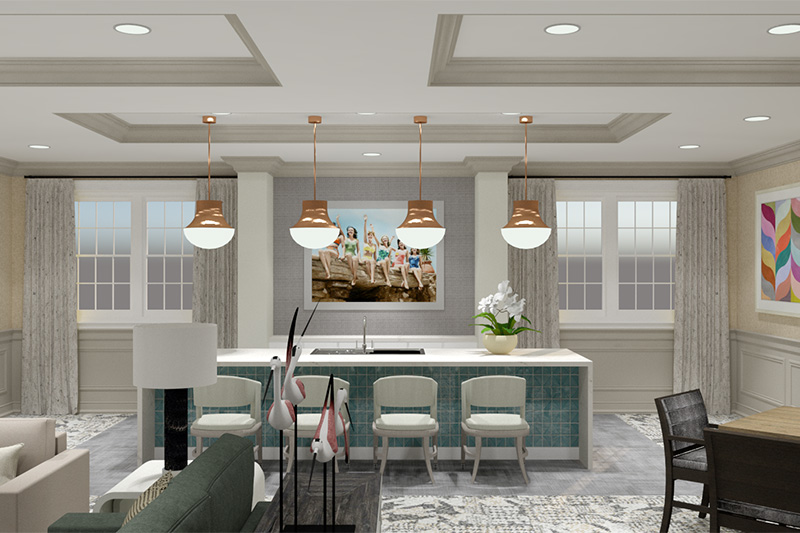 rendering of club room