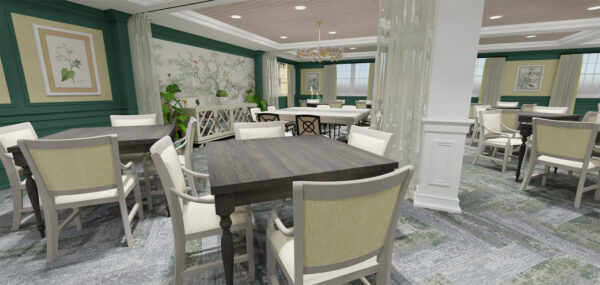 rendering of dining room