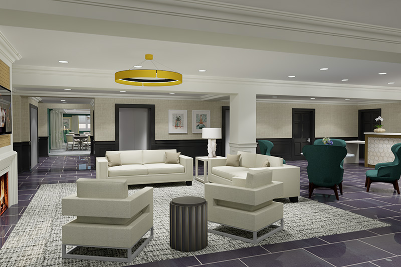 rendering of main lobby